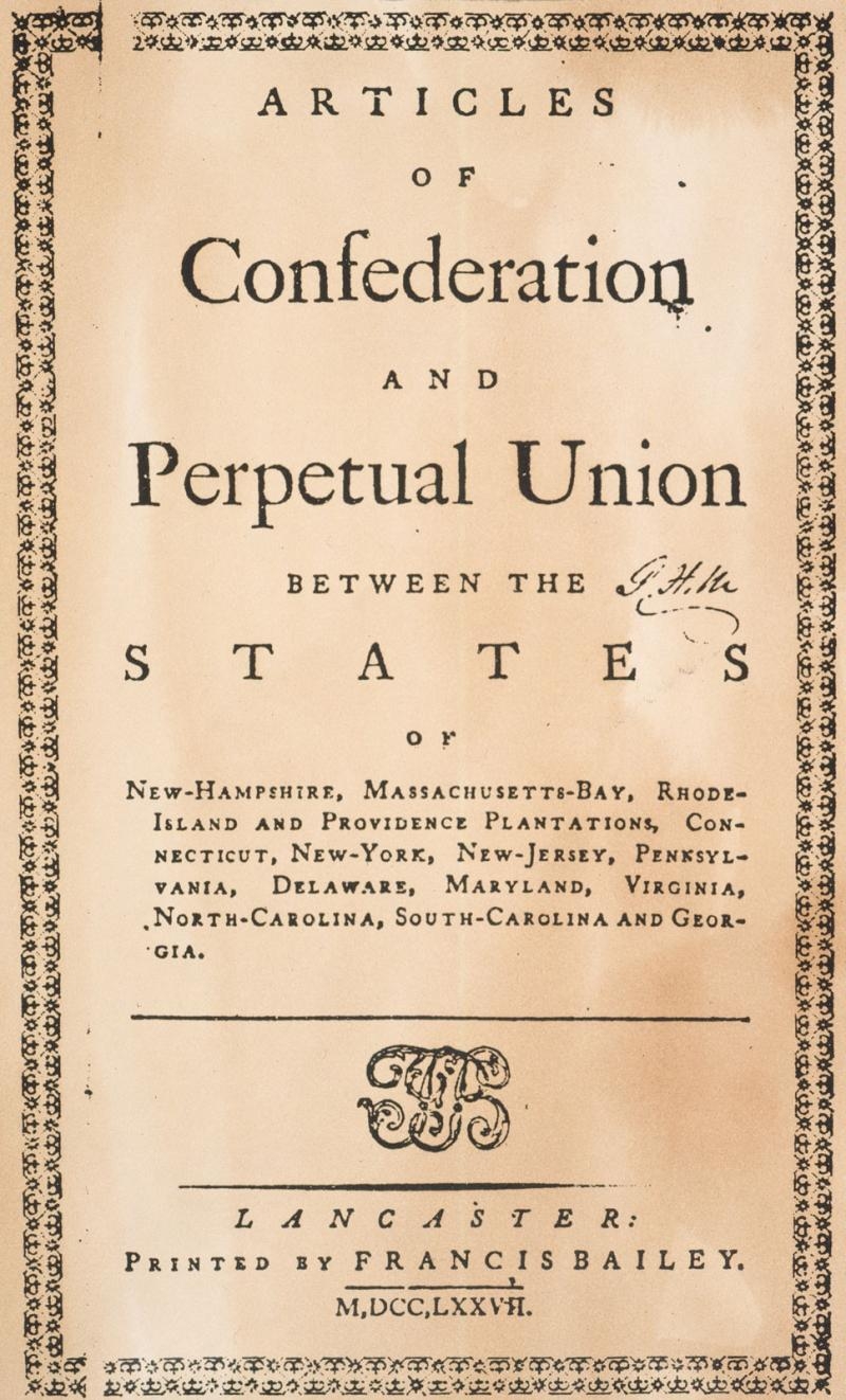 America Under The Articles Of Confederation 1783 1789