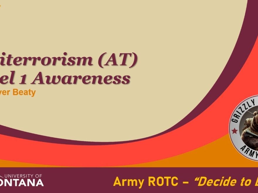 Antiterrorism AT Level 1 Awareness MSL102 Lesson 07 ROTC YouTube
