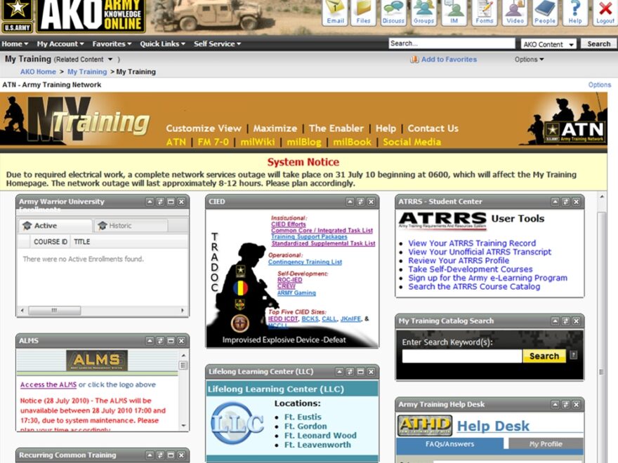 Award winning My Training Tab Helps MakeU S Army Training Resources Easier To Find M Article The United States Army