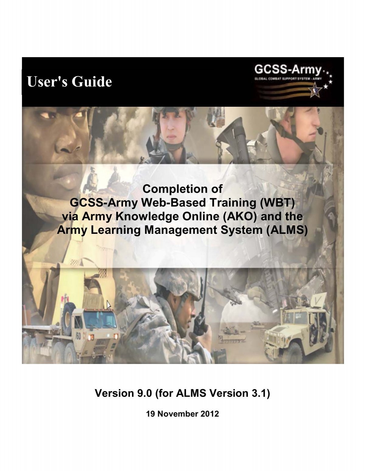 Full ALMS WBT User Guide GCSS Army U S Army