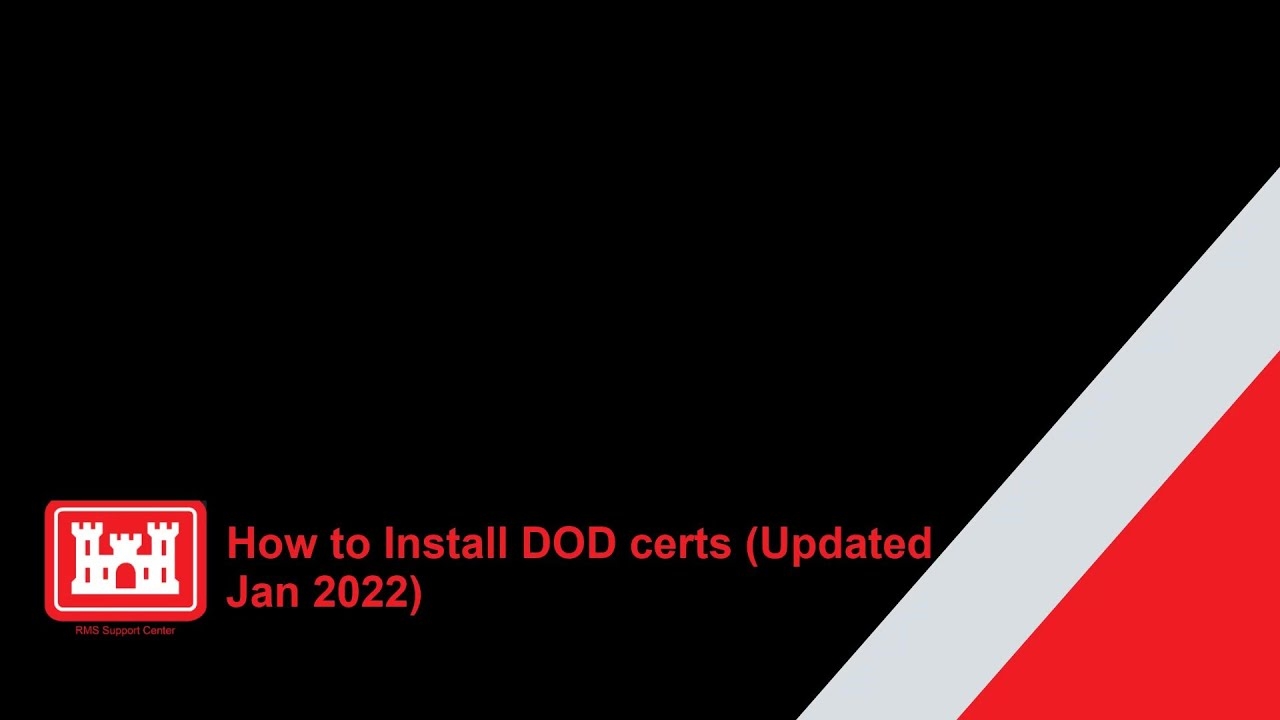 How To Install DoD Certs Updated Jan 2022 YouTube