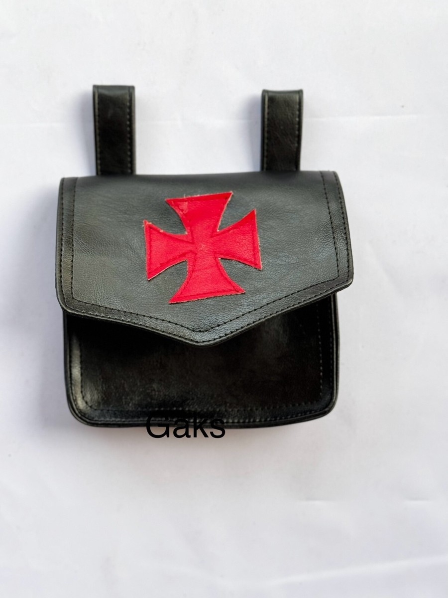 Knights Templar Commandery Alms Bag Brown Leather EBay