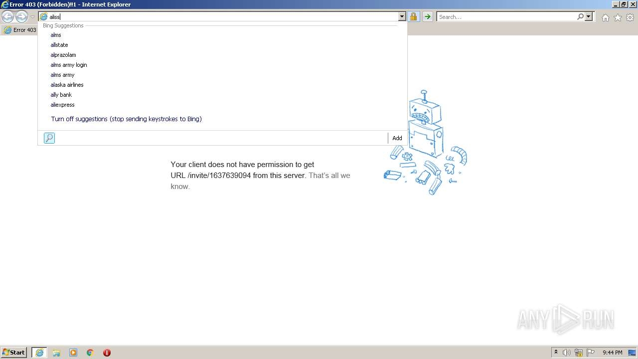 Malware Analysis Https fknbot invite 1637639094 Malicious Activity ANY RUN Malware Sandbox Online