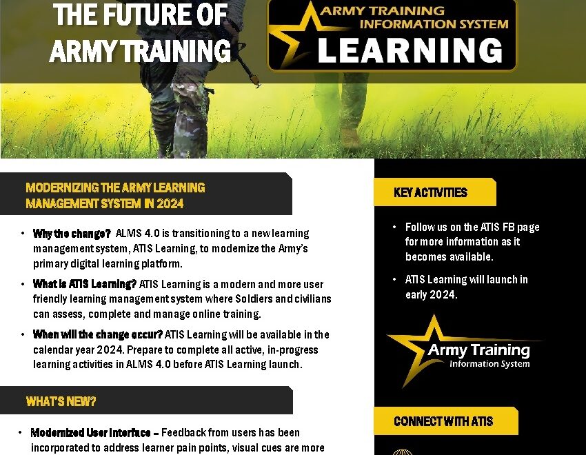 The Army Training Information System An Overview And Update ArmyConnect